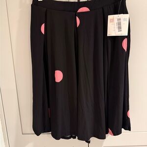 LuLaRoe Madison (Black Skirt with Pink Dots)